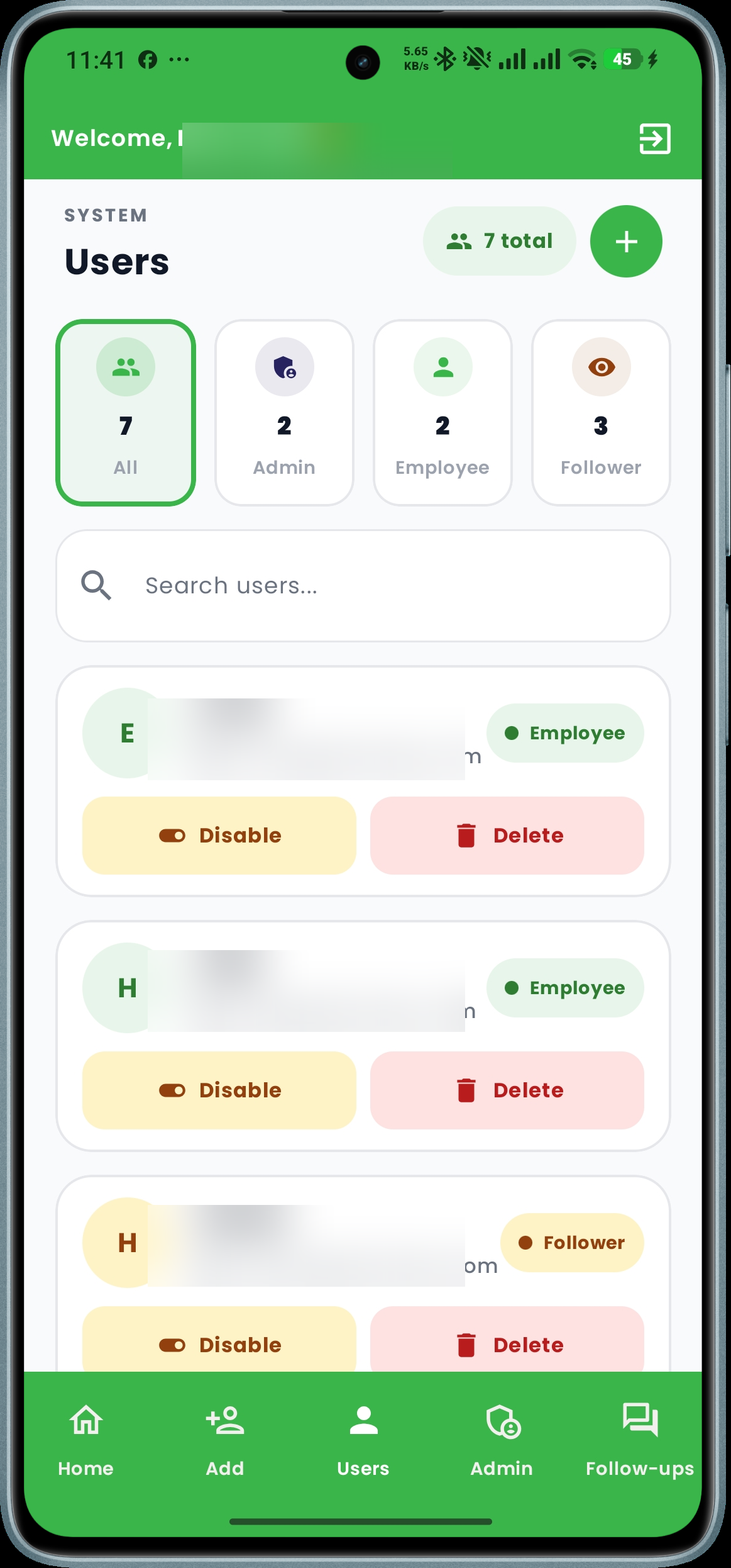 Users Directory