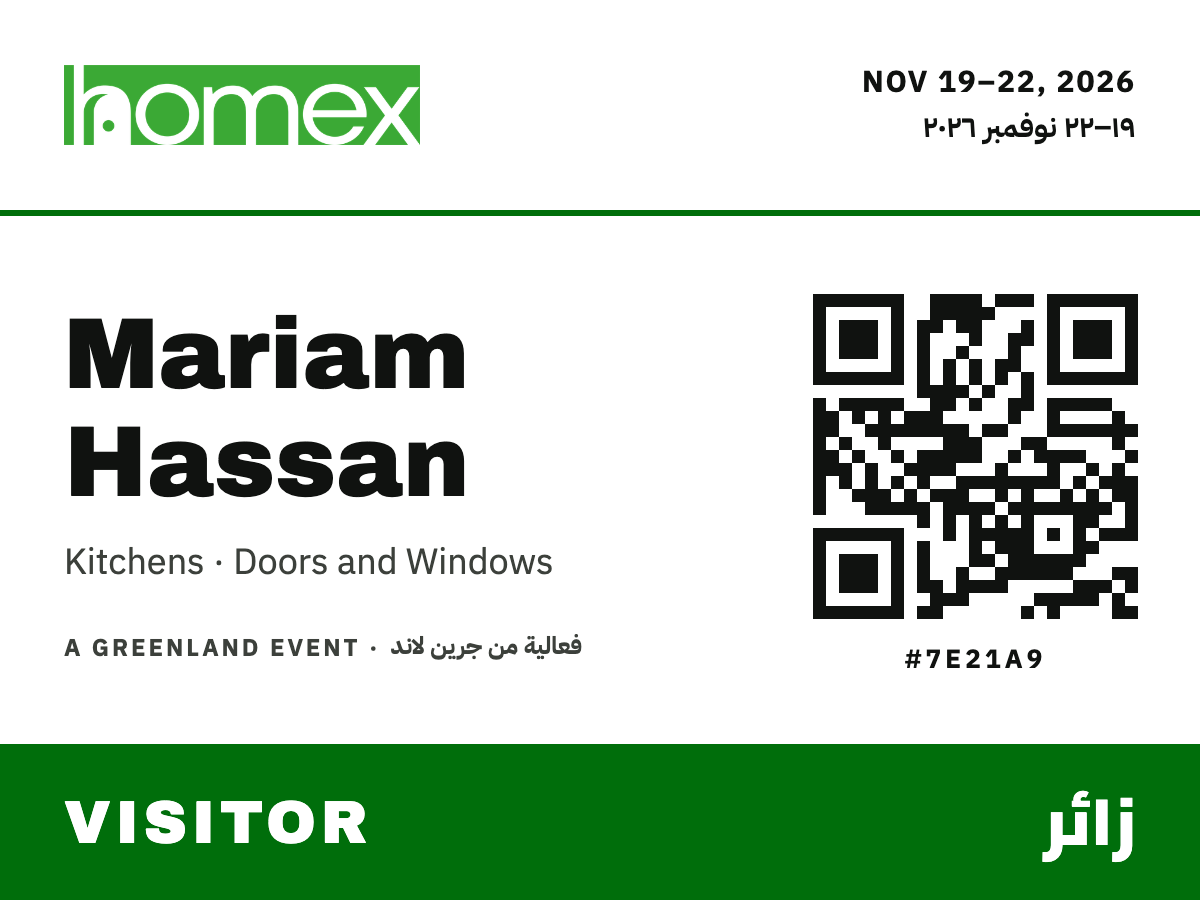 HomeX visitor badge with a Latin name
